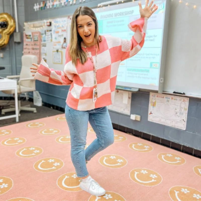 Good Vibes Happy Faces Classroom Rug