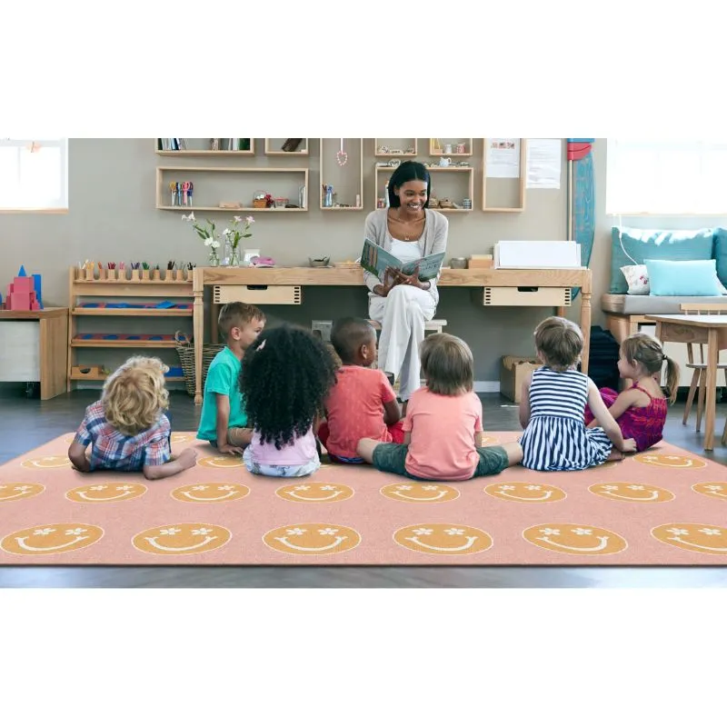 Good Vibes Happy Faces Classroom Rug