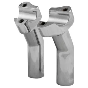 HardDrive Forged Chrome Pullback Style Handlebar Risers with 5.5in. Rise for Harley Davidson