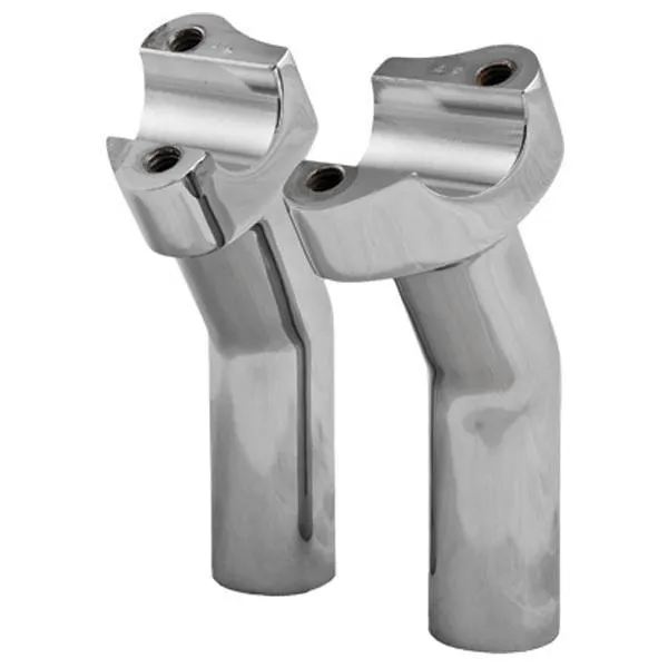 HardDrive Forged Chrome Pullback Style Handlebar Risers with 5.5in. Rise for Harley Davidson