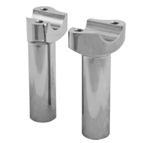 HardDrive Forged Chrome Straight Handlebar Risers with 4.5in. Rise for Harley Davidson