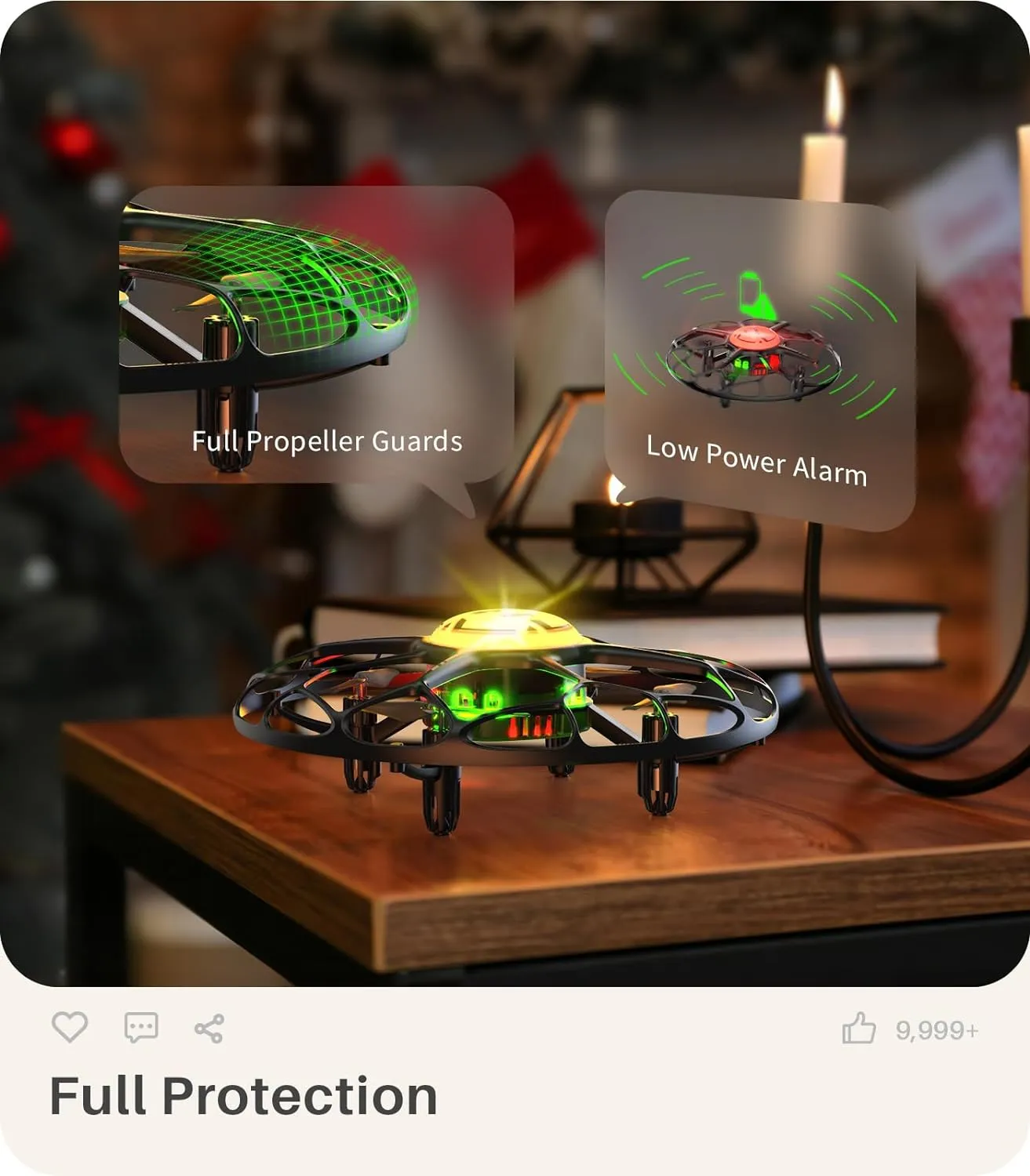 ITEM# 0205   Drone with LED, X660 Mini Quadcopter with 3D Flip, Rotary Ascent, Headless Mode, Speed Switch and Full Protection RC Helicopters UFO Toys Gifts for Beginners Adults (Watch Video)