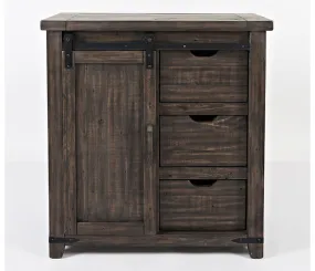 Madison County - Charcoal - 32″ Barn Door Accent Cabinet