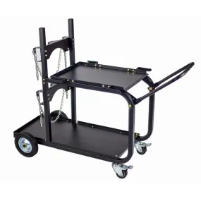 Metal Man UWC4 Single/Dual Bottle Heavy Duty Welding Cart w/ Handle