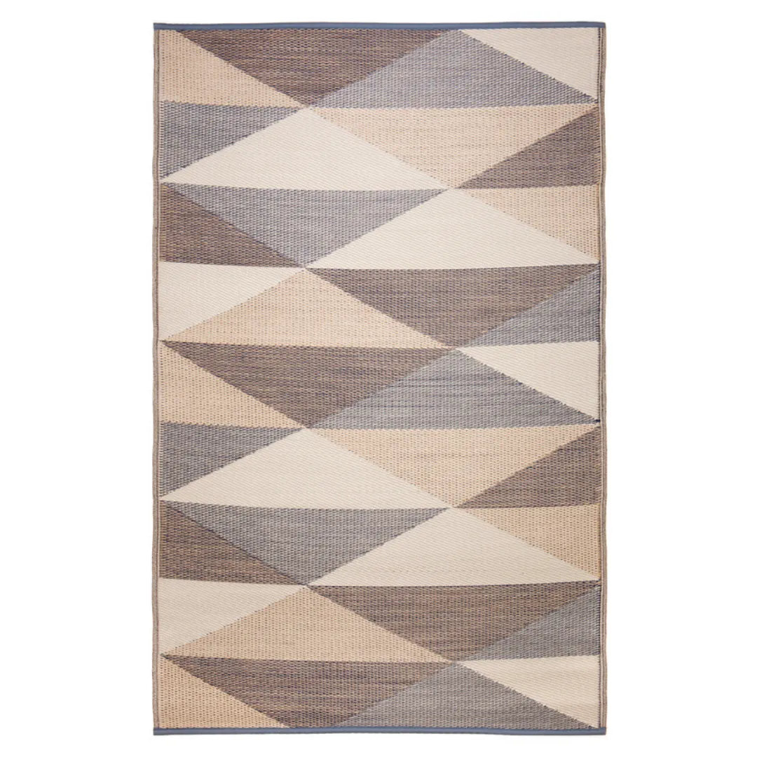 Monaco Champagne Beige and Cream Multicoloured Modern Recycled Plastic Outdoor Rug