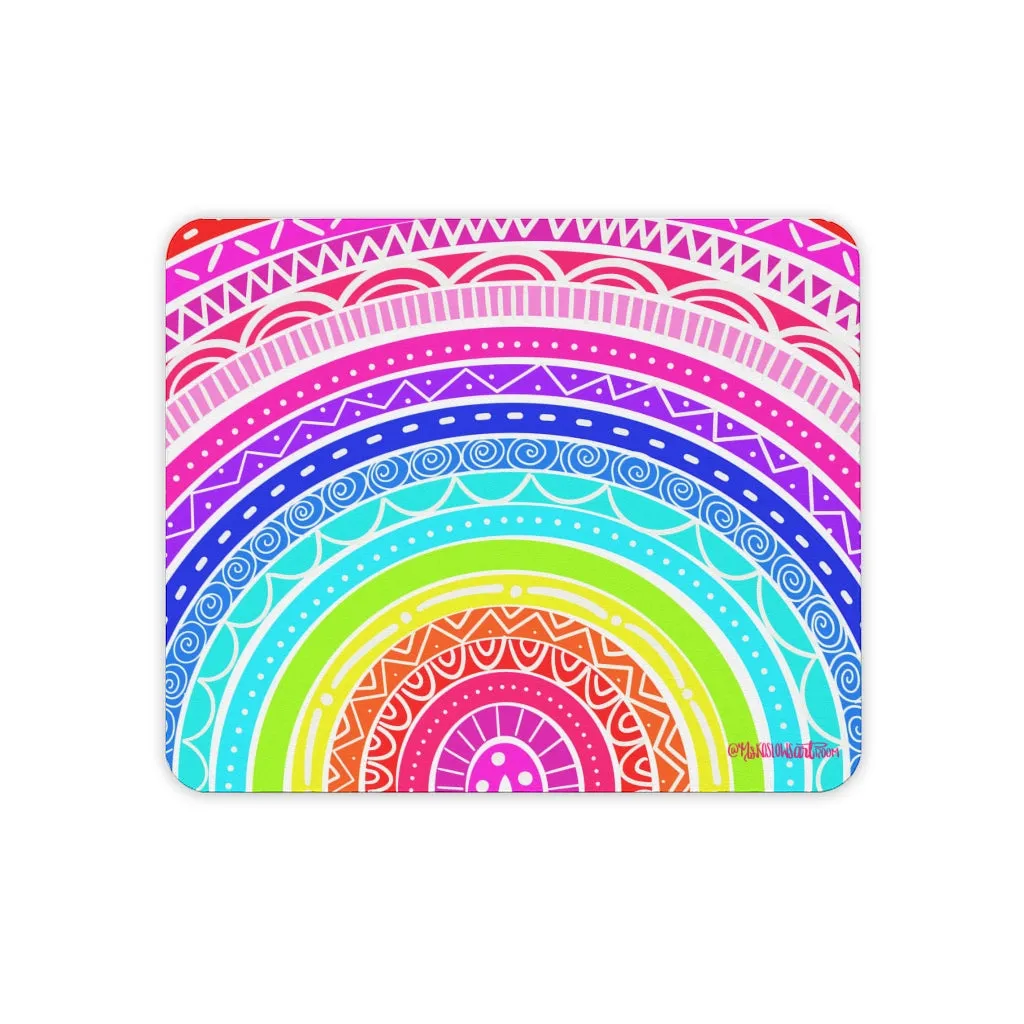 Neon Rainbow Mouse Pad (3mm Thick)