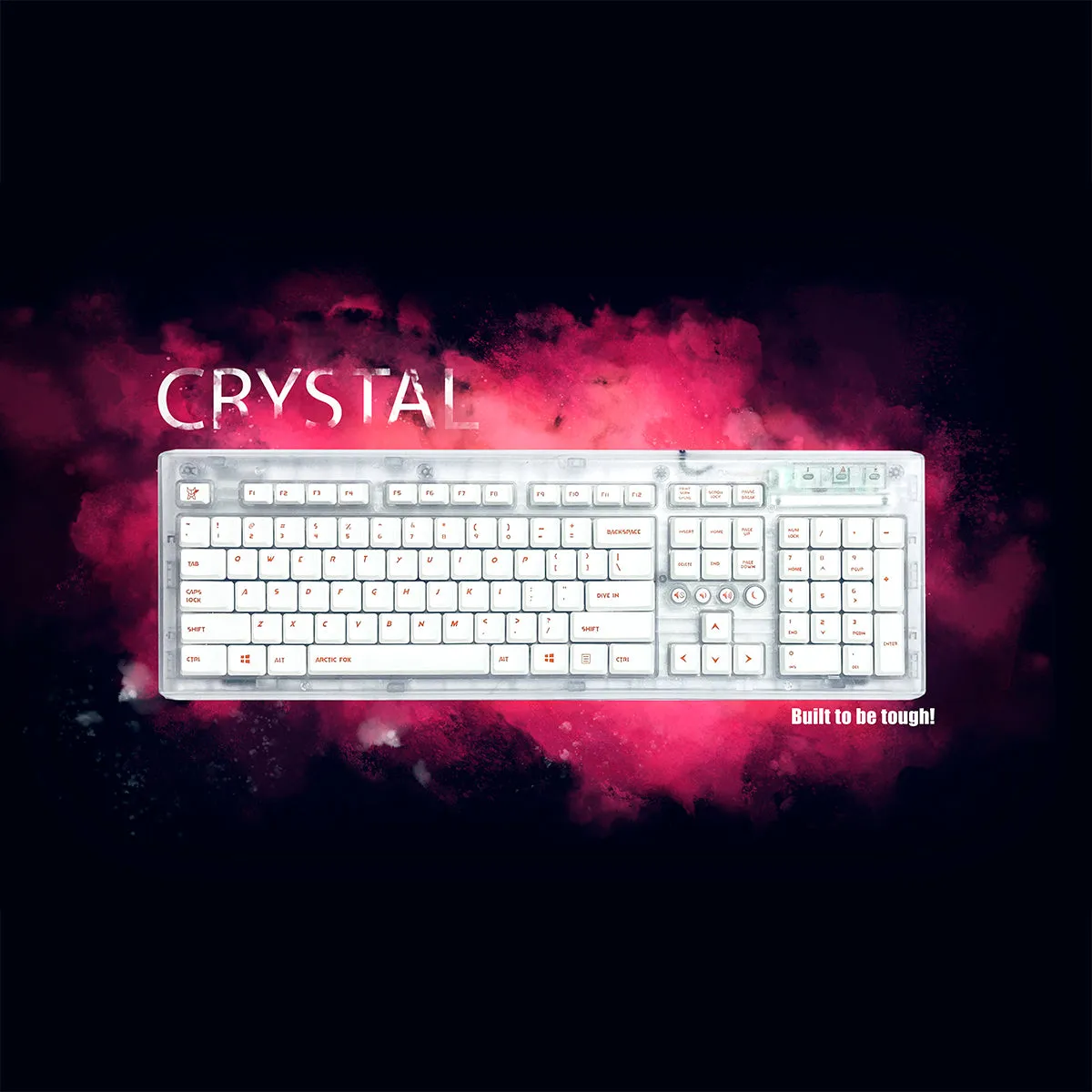 New Arctic Fox Crystal Wired Keyboard