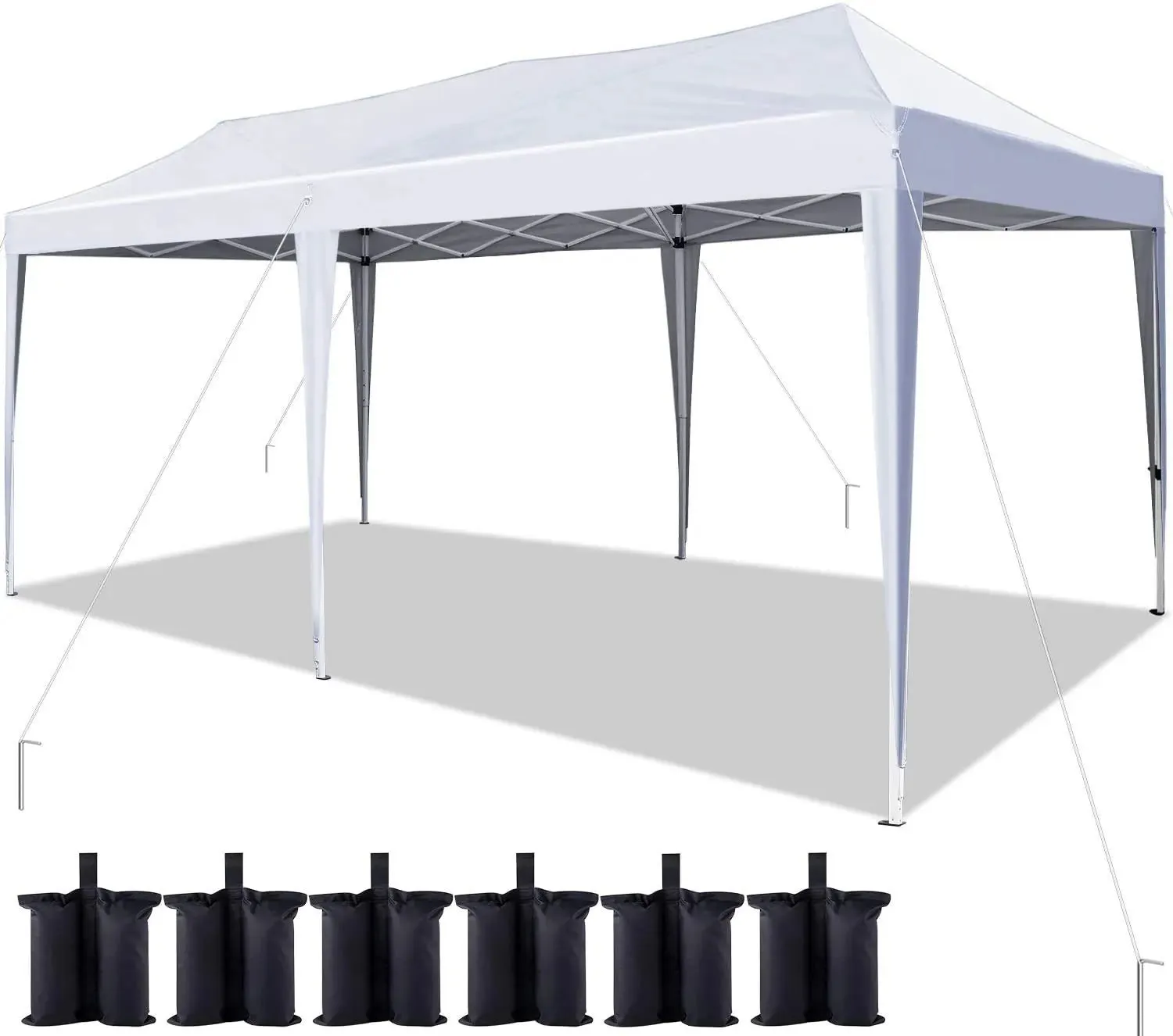 [New] No-Side 10'x20' EZ Pop up Canopy Tent