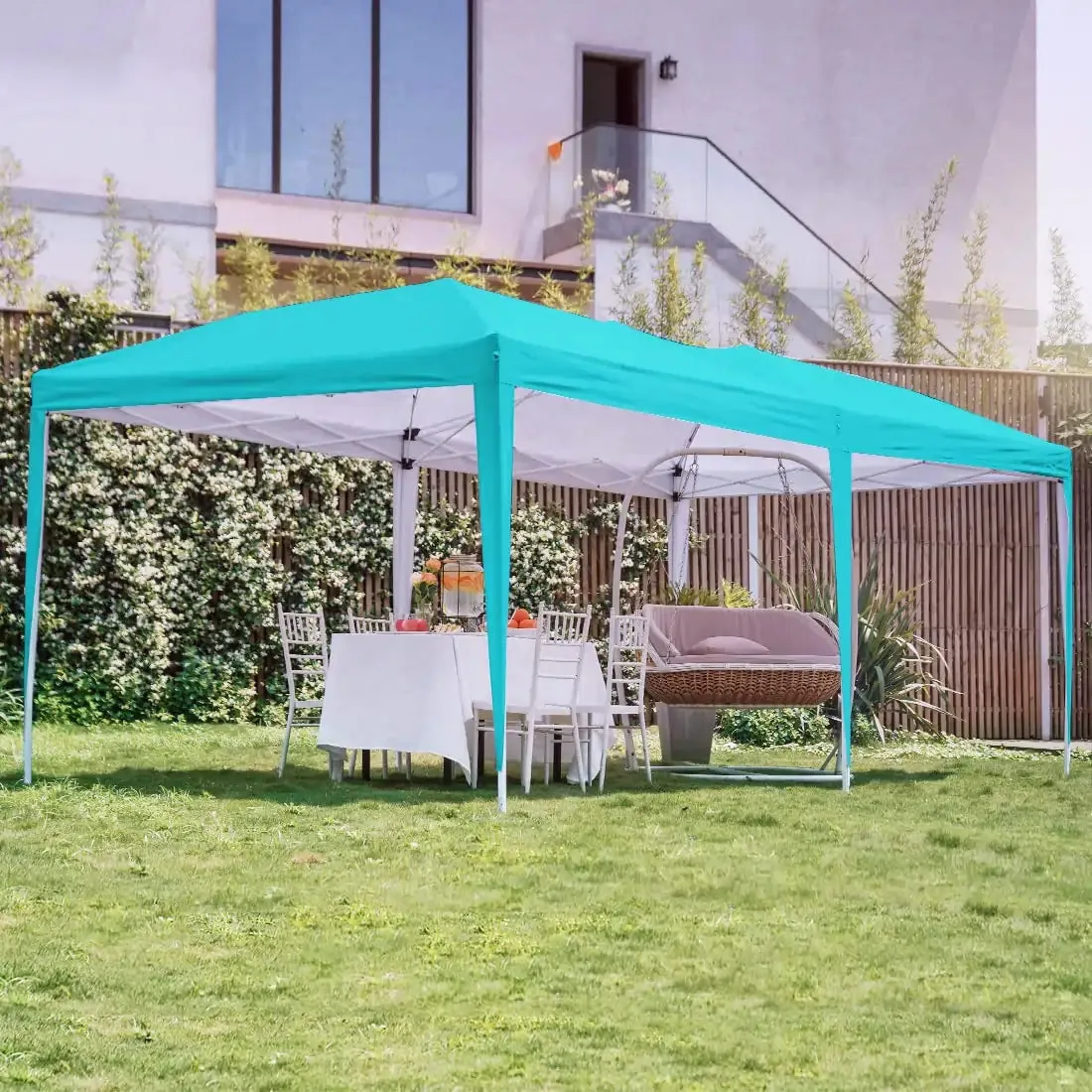 [New] No-Side 10'x20' EZ Pop up Canopy Tent