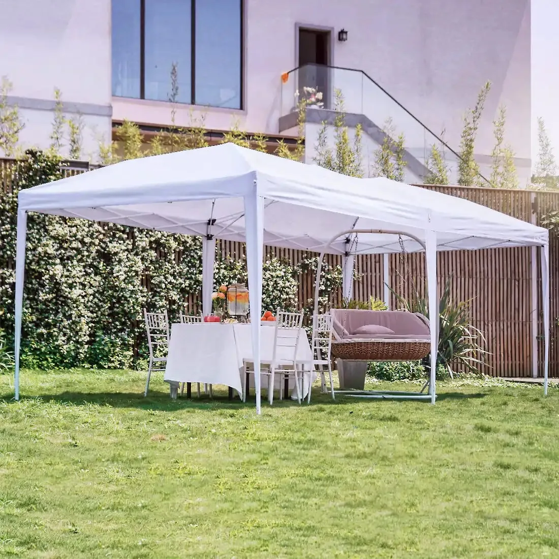 [New] No-Side 10'x20' EZ Pop up Canopy Tent