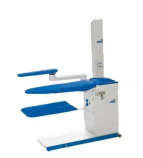 New Veit 4255 DB Uniset Ironing Table with Suction, Blowing & Air-Vent Chimney - Adjustable Height, Swivel Arm, and Sleeve Buck (Medium)-Made in Germany