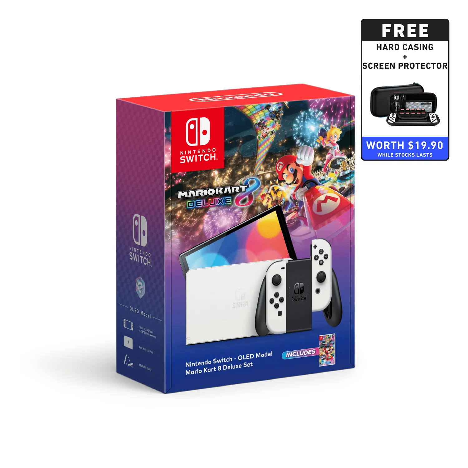 Nintendo Switch Console (OLED Model) Mario Kart 8 Deluxe Bundle