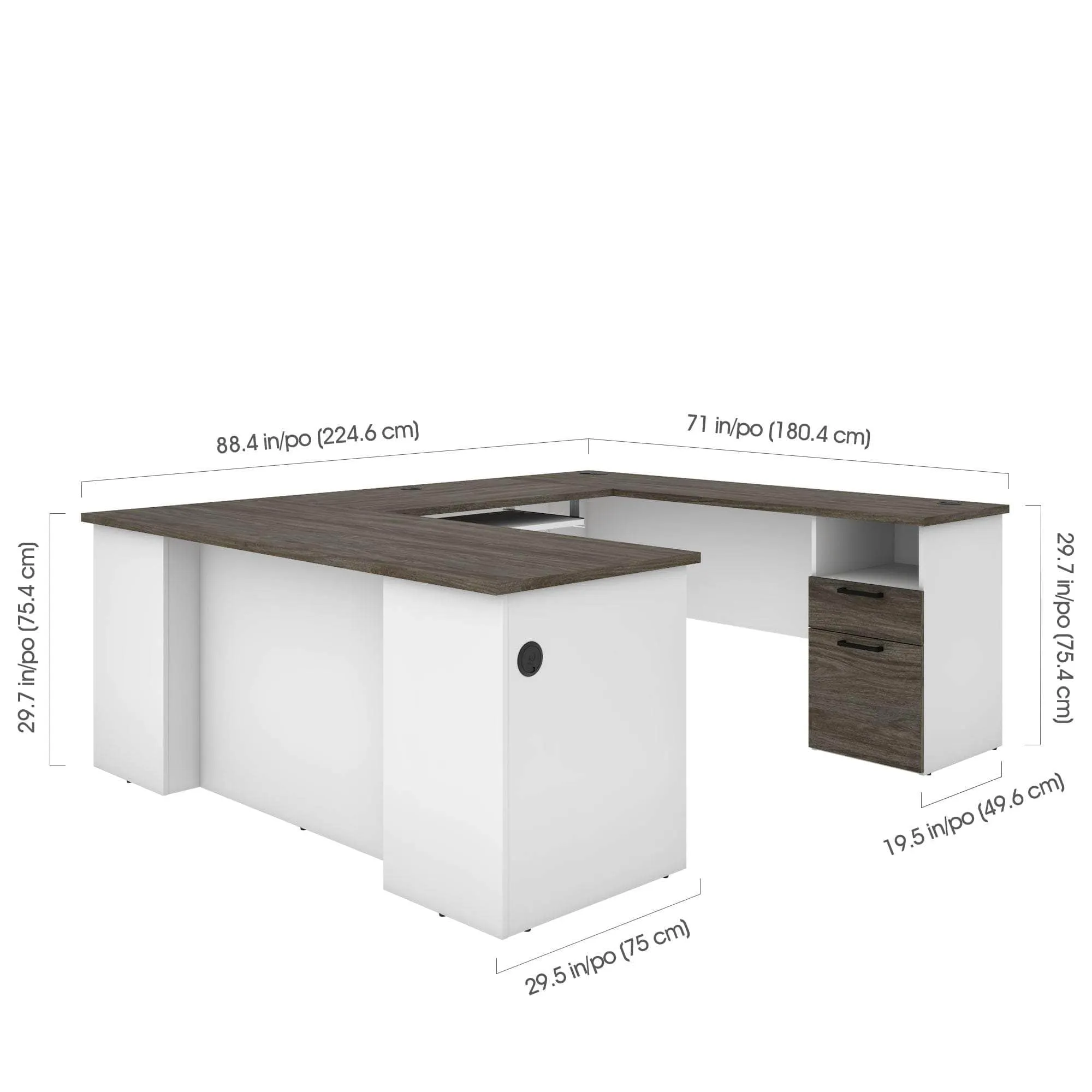 Norma 71W U Or L-Shaped Desk - Available in 2 Colours