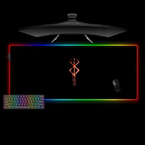 Nysekai "Berserk Sign Design M-XXL Size Gaming RGB Mouse Pad'' Computer Desk Mat