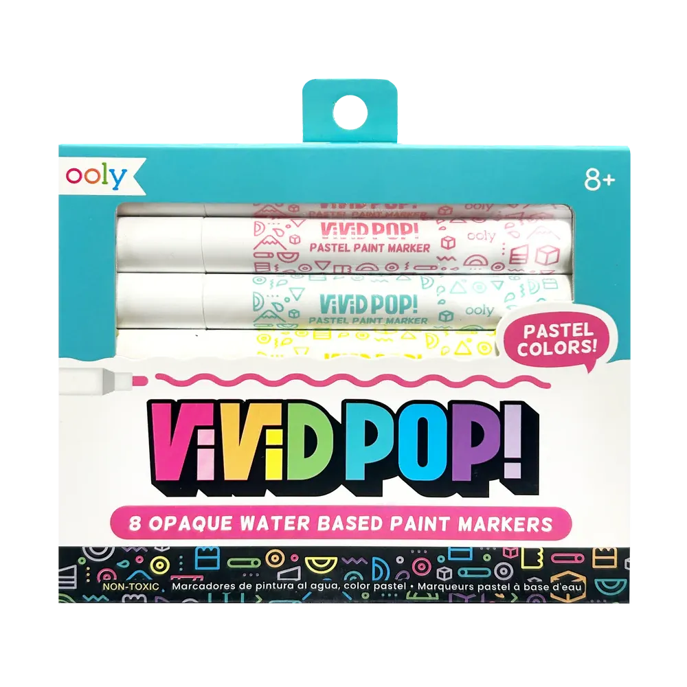 Ooly Vivid Pop! Water Based Paint Markers Pastel