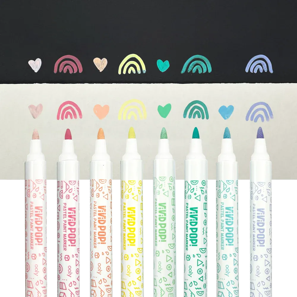 Ooly Vivid Pop! Water Based Paint Markers Pastel