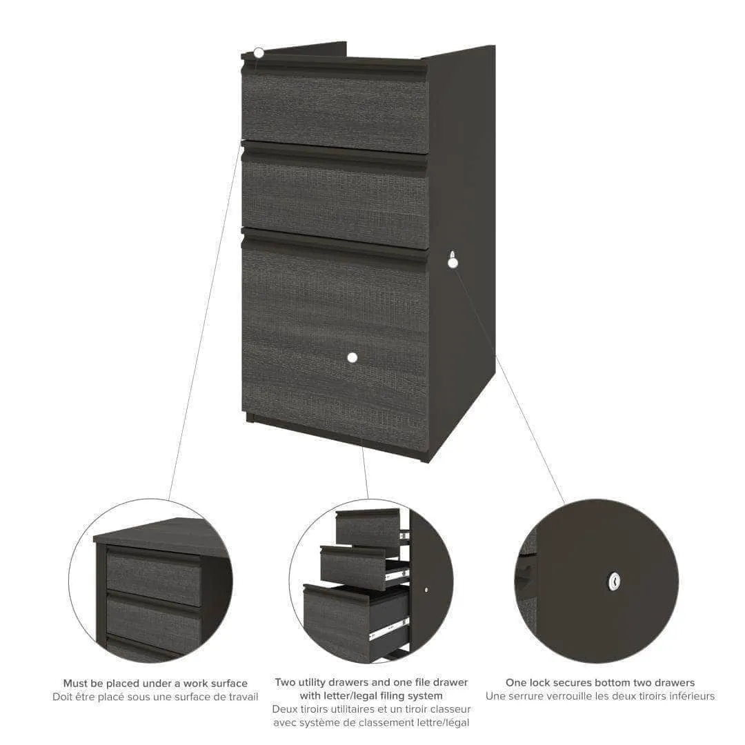 Prestige  L-Shaped Desk with Pedestal - Available in 2 Colours