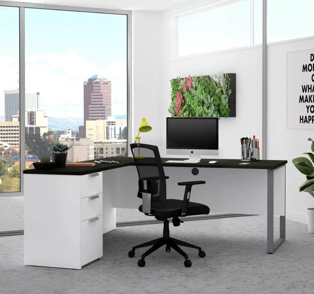 Pro-Concept Plus Open Side L-Shaped Desk with Pedestal