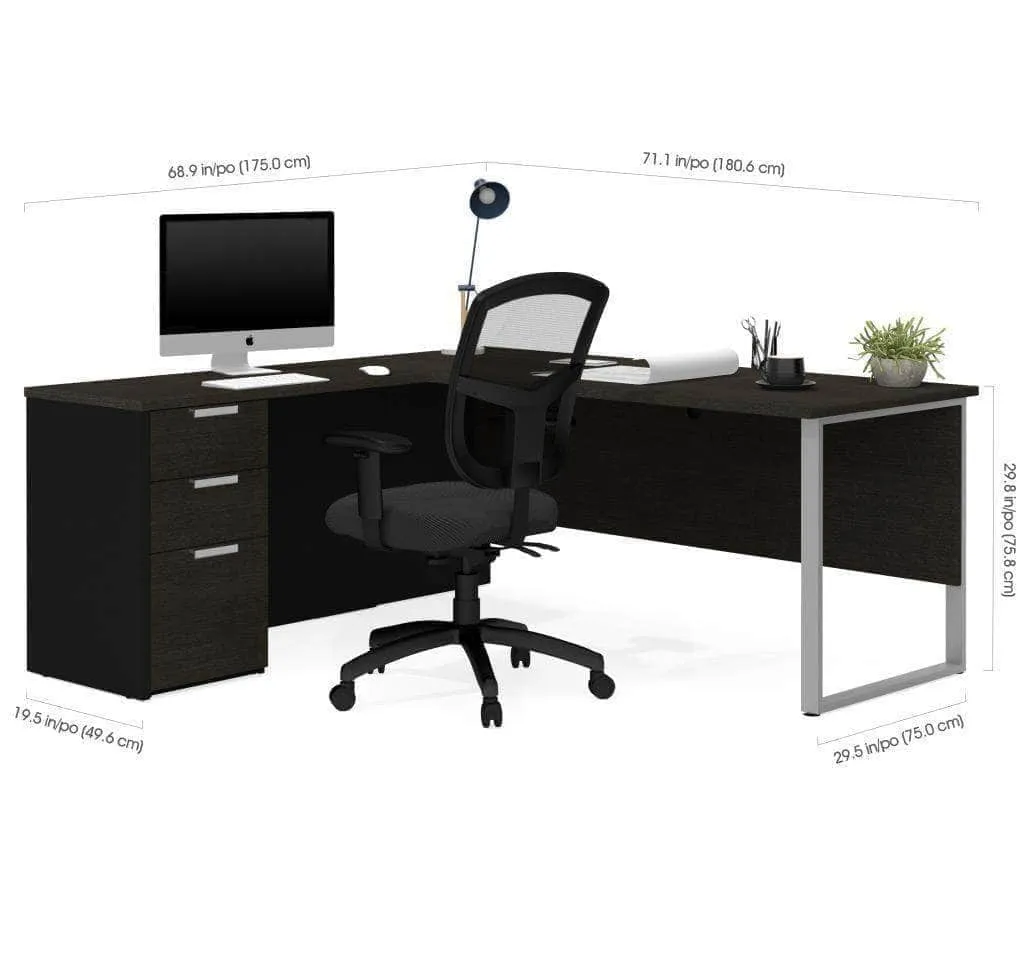 Pro-Concept Plus Open Side L-Shaped Desk with Pedestal