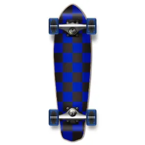 Punked Checker Blue 25" Micro Cruiser Complete -