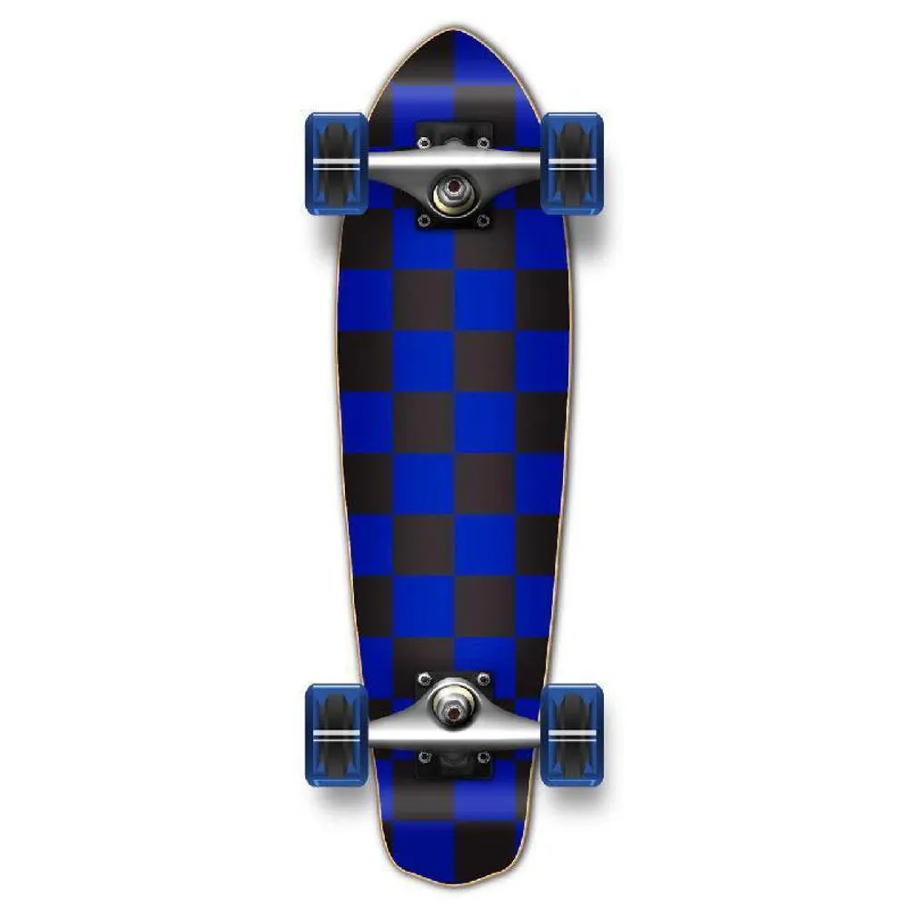 Punked Checker Blue 25" Micro Cruiser Complete -