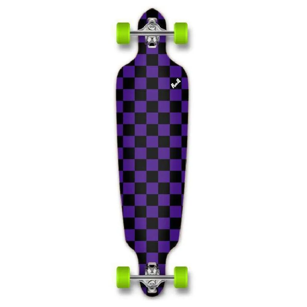 Punked Checkered Purple Drop Through Longboard