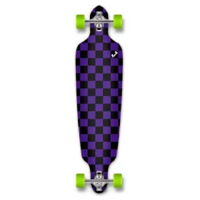 Punked Checkered Purple Drop Through Longboard