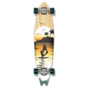 Punked Fishtail Surfer Natural Longboard Complete