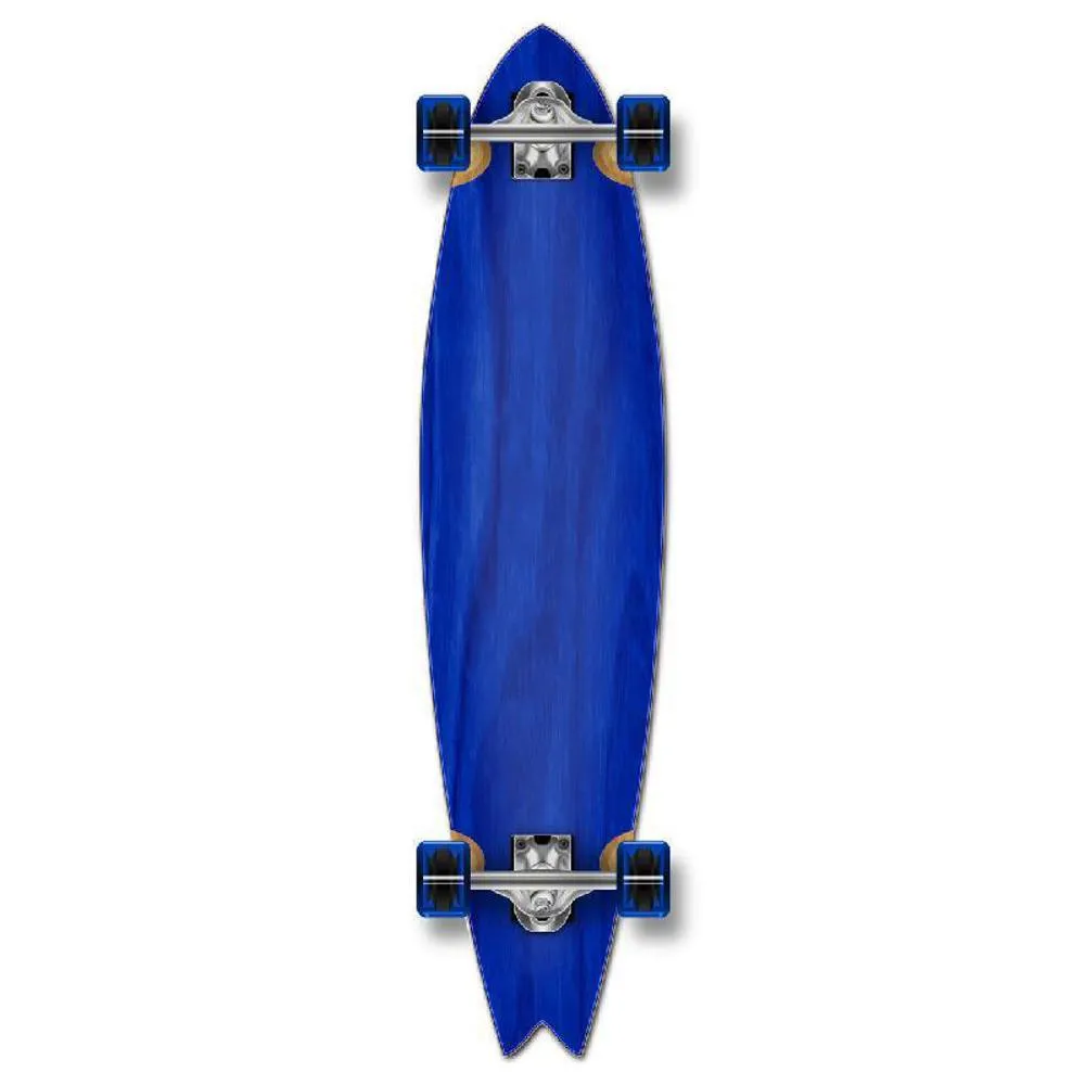 Punked Stained Blue Fishtail Blank Longboard