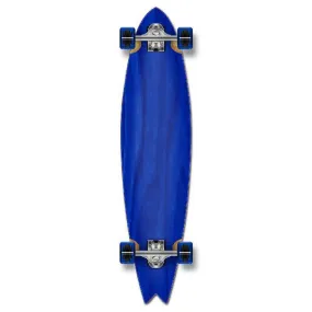 Punked Stained Blue Fishtail Blank Longboard