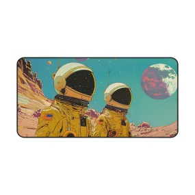 Retro Astronauts in Space Large Mouse Pad - 2 Sizes