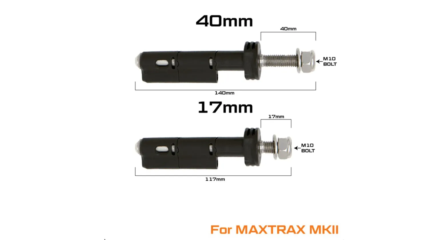 Rhino Rack Maxtrax Mounting Pin Set - MKII/ X-Series 40mm