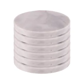 Round Marble Coasters - Pack of Six - By Argon Tableware