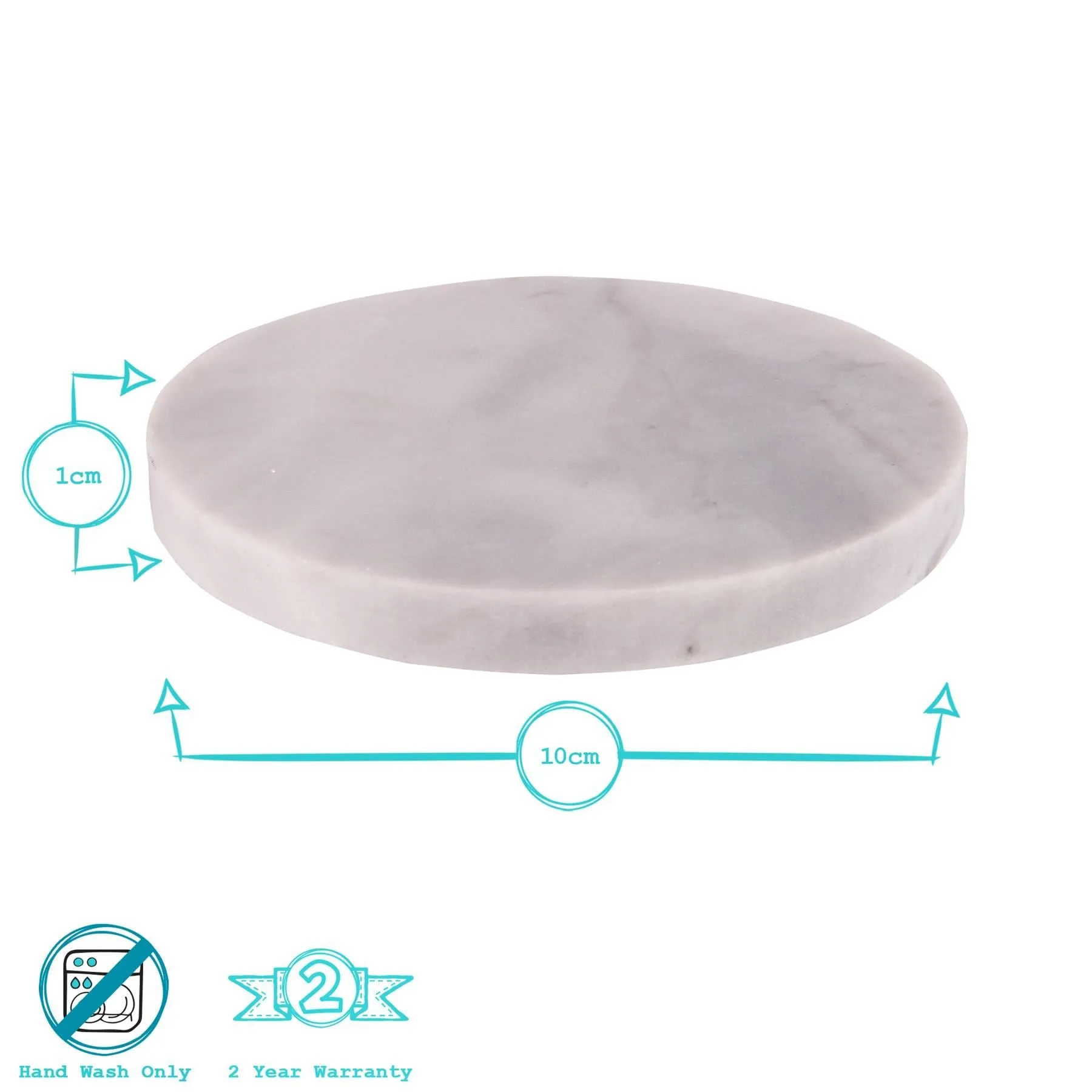 Round Marble Coasters - Pack of Six - By Argon Tableware