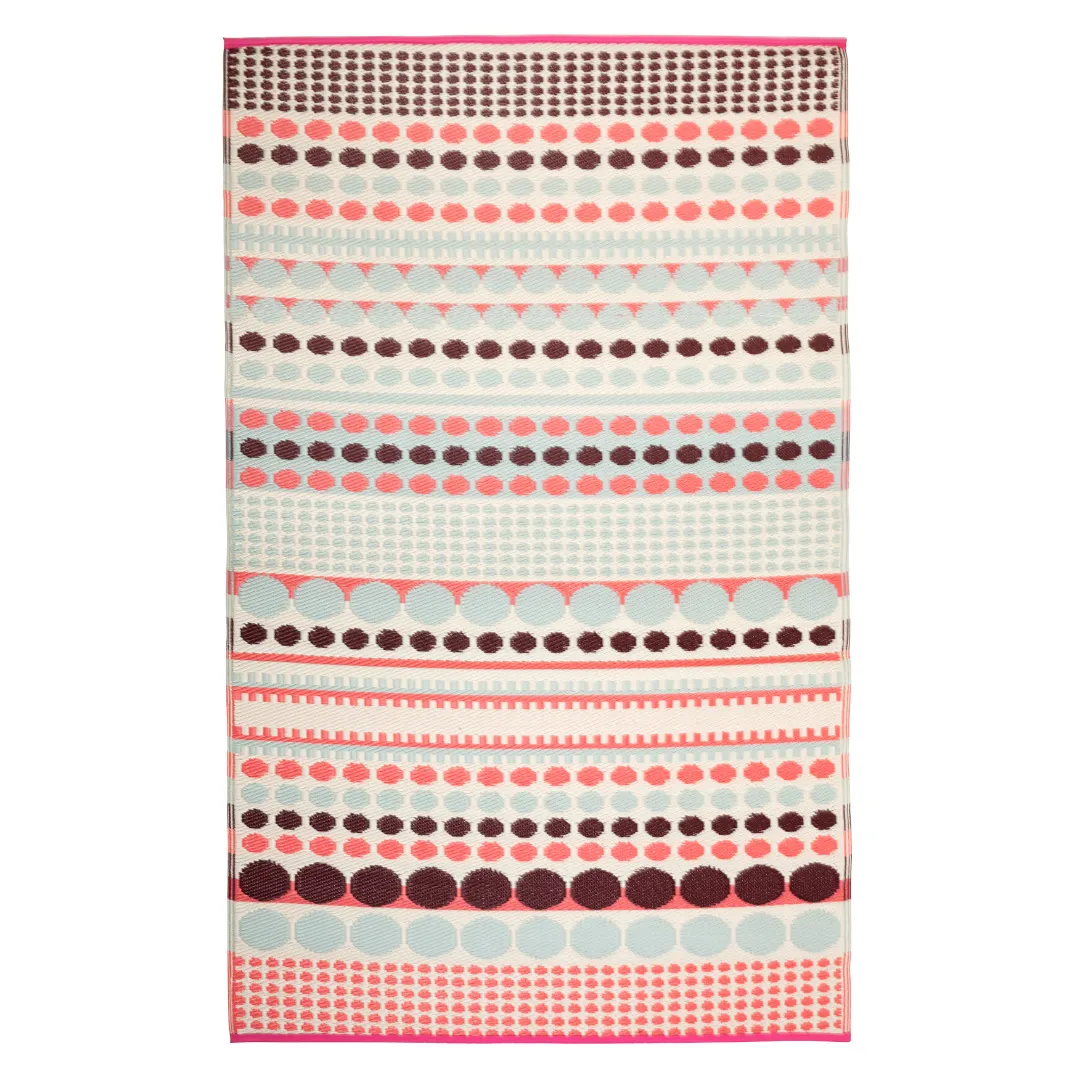 Rovaniemi Multicoloured Pink Scandinavian Area Rug