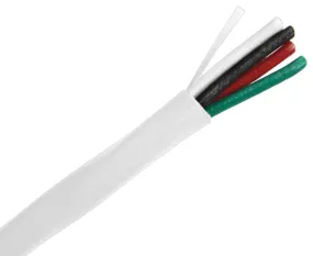 Security Alarm Cable - Plenum (CMP) - 22/4 AWG, CL3P, Stranded (7 Strand), Unshielded, 1000ft, White