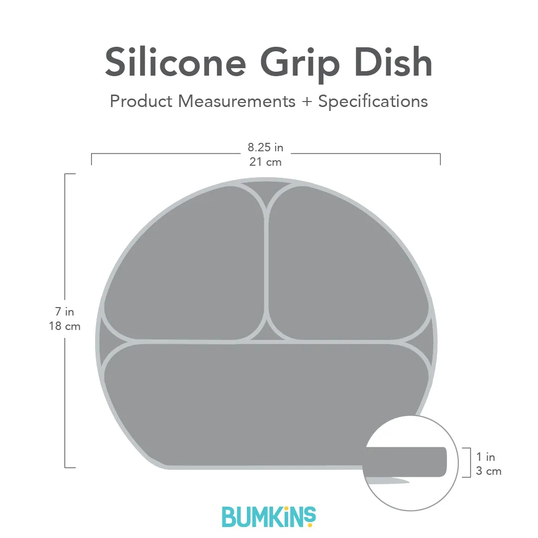 Silicone Grip Dish: Pink