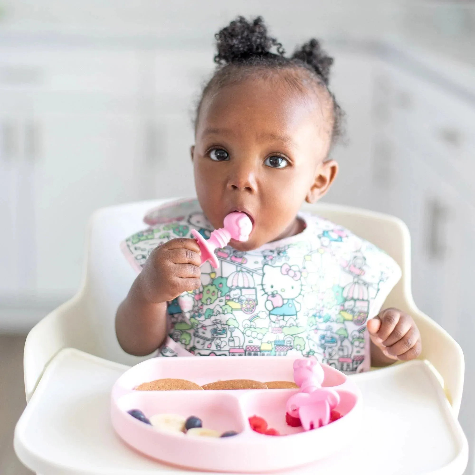 Silicone Grip Dish: Pink