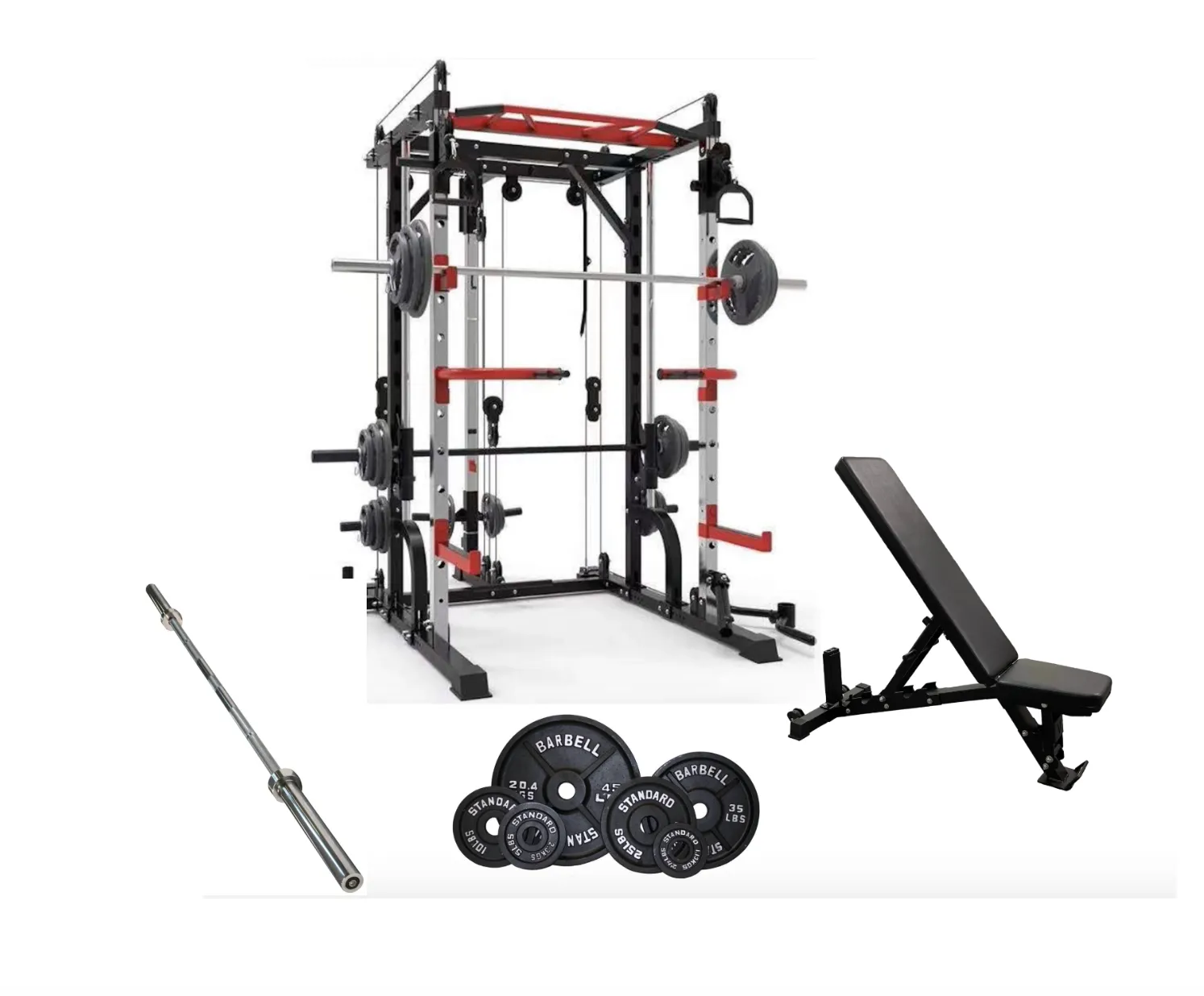 Smith Machine Elite with Dual Pulley System Home Gym Package & Assembly (New 2024)