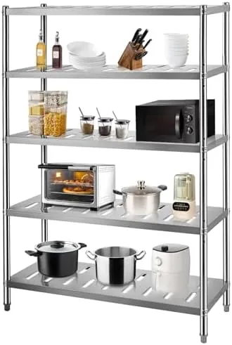 Stainless Steel Shelves, Durable Storage Shelf, Heavy Duty Kitchen Rack