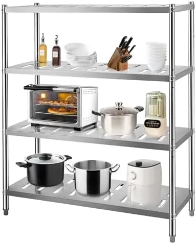 Stainless Steel Shelves, Durable Storage Shelf, Heavy Duty Kitchen Rack