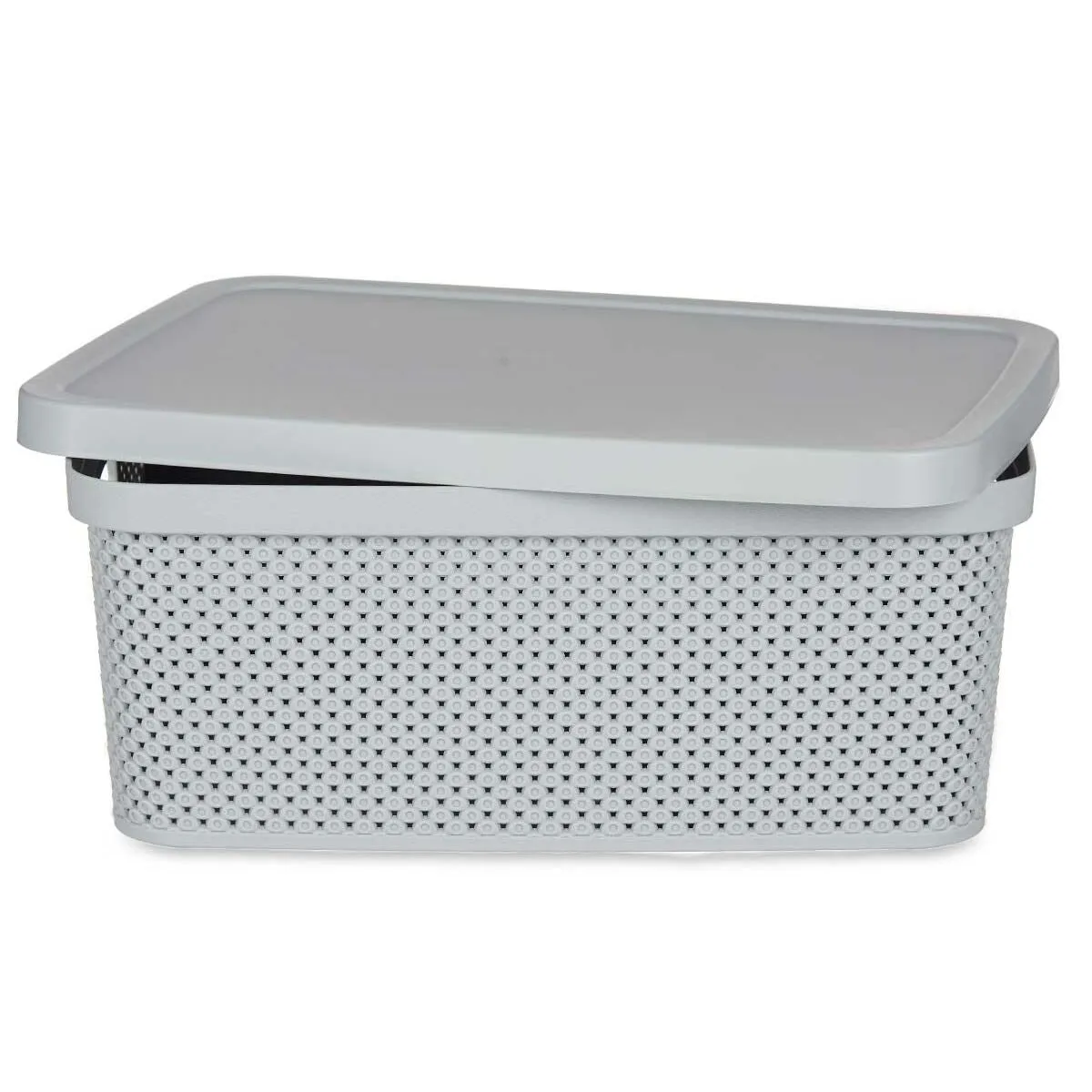 Storage Box with Lid Grey Plastic 13 L 28 x 15 x 39 cm (12 Units)