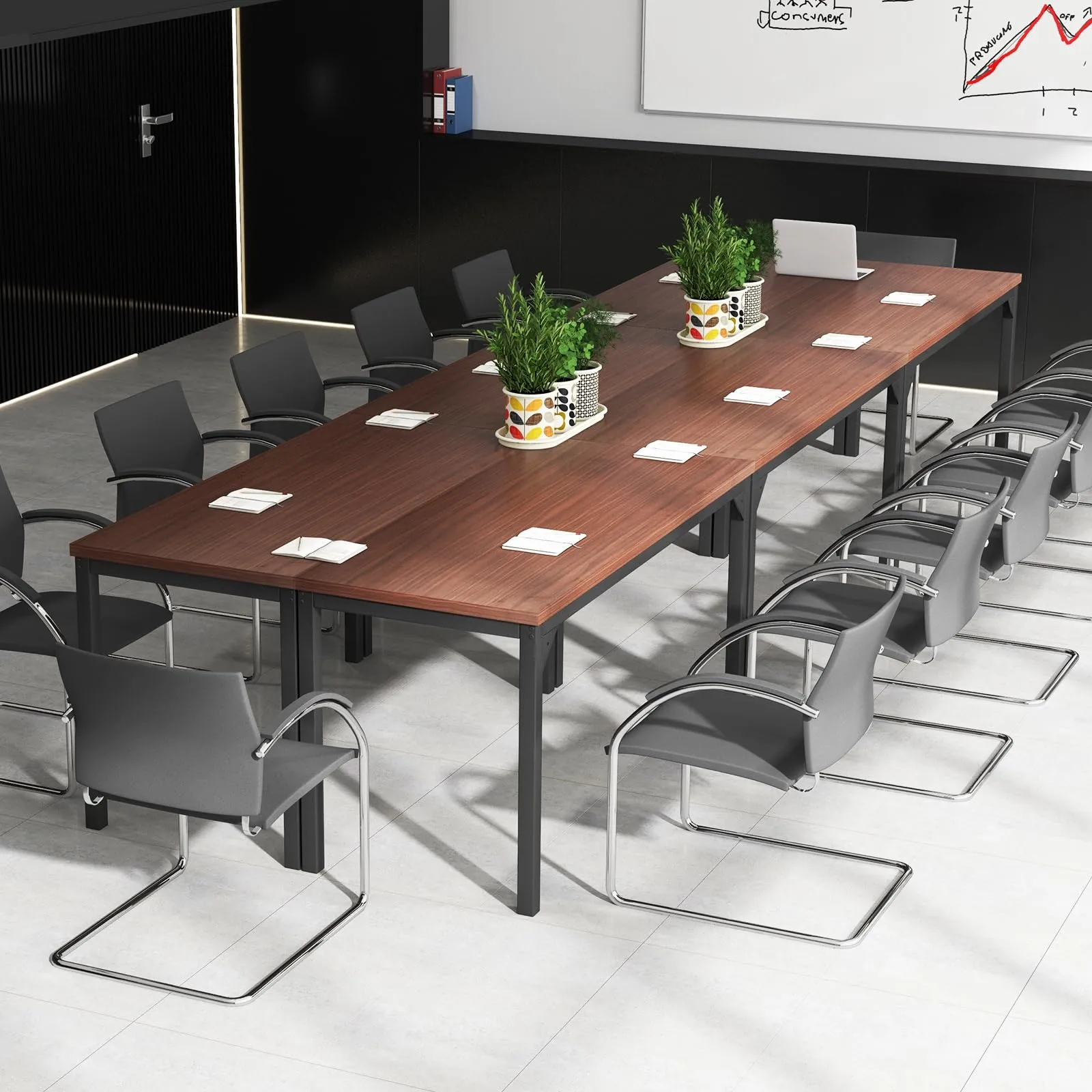 Tangkula Conference Table Set of 8/6/4/2/1