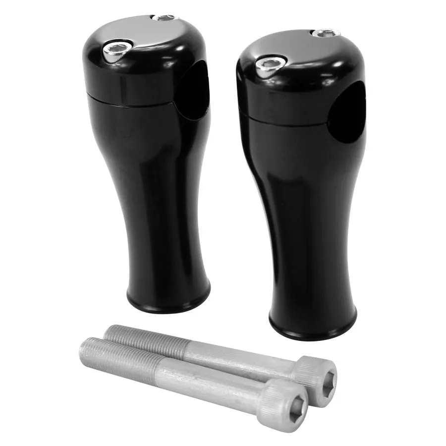 TC Bros. 4" Black Springer Risers for 1" Diameter Handlebars