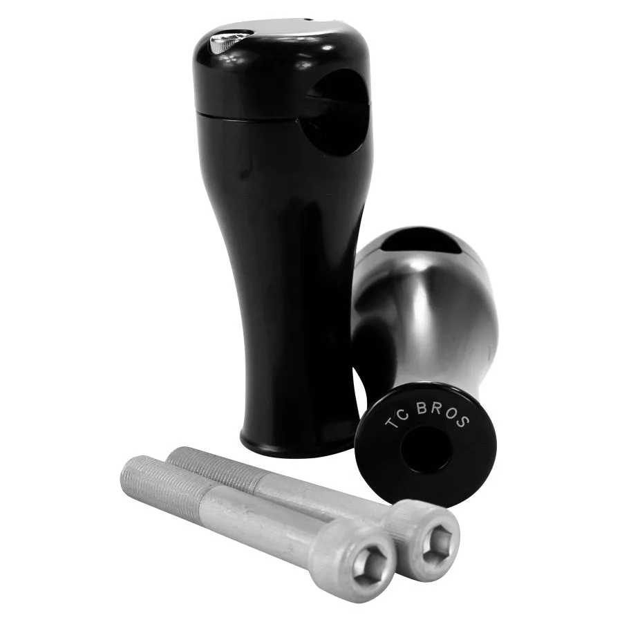 TC Bros. 4" Black Springer Risers for 1" Diameter Handlebars