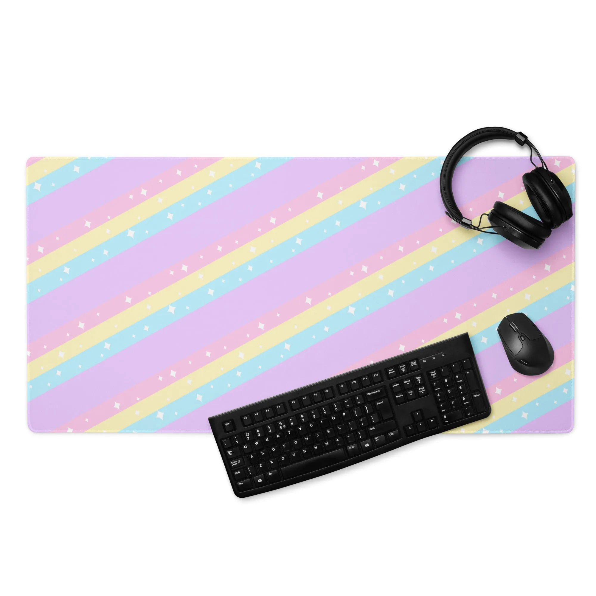 Teatime Fantasy Purple Rainbow Gaming Mouse Pad