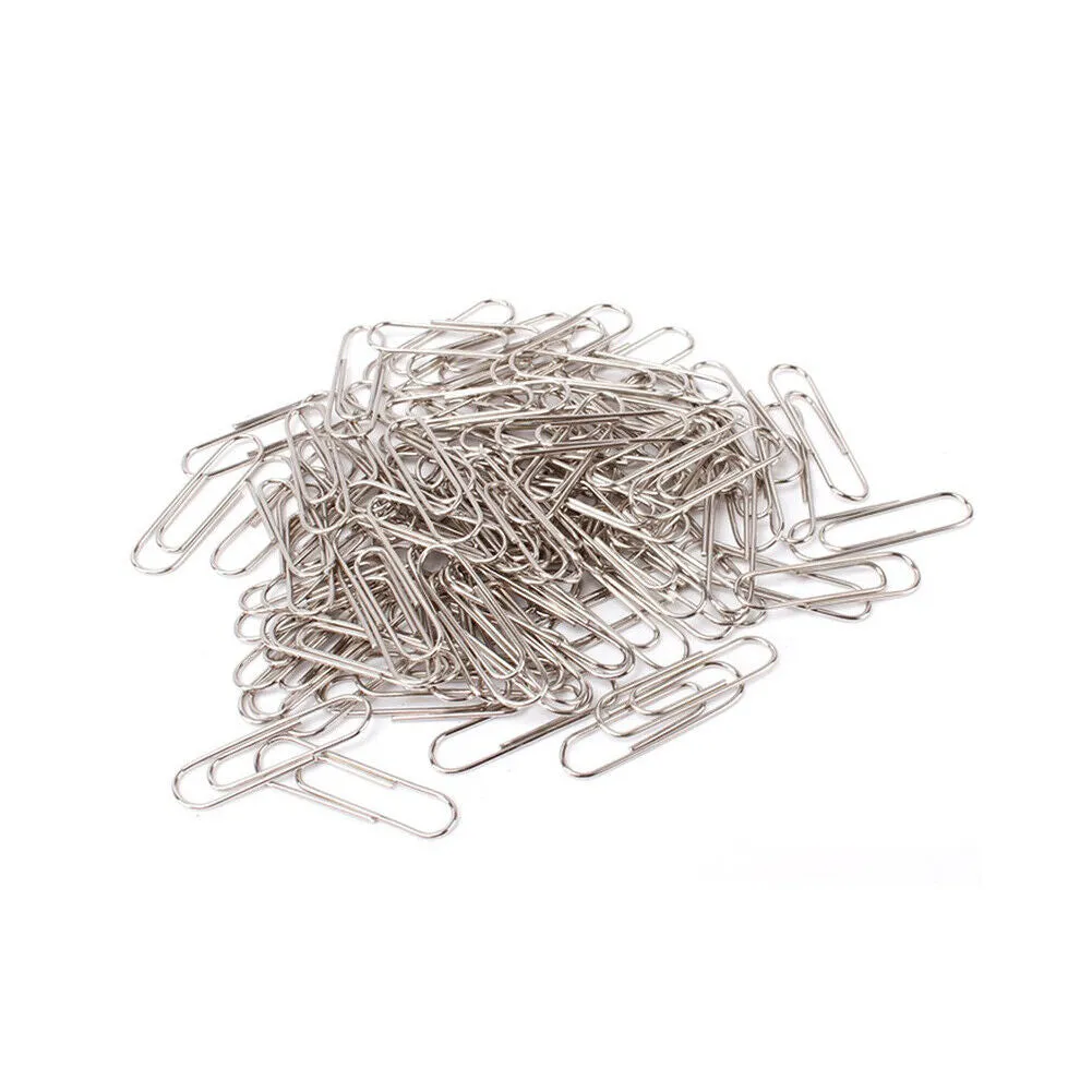 US 200-400 Pcs Large Jumbo Paper Clips 50mm Silver Smooth Craft School Office