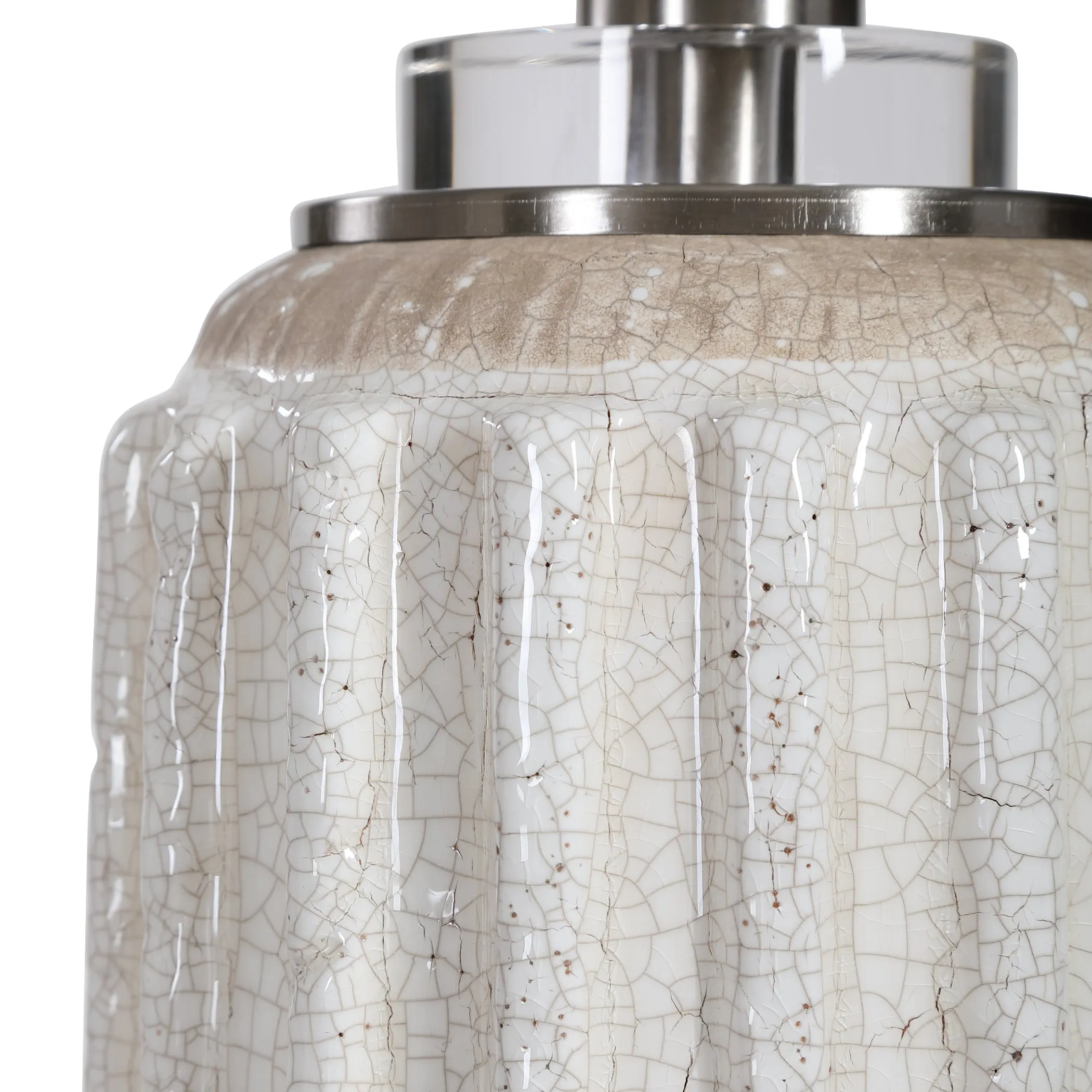 Uttermost Azariah White Crackle Table Lamp