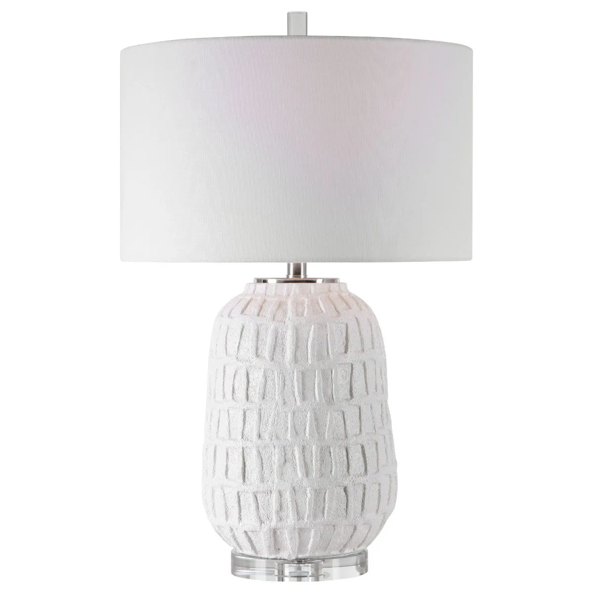 Uttermost Caelina Textured White Table Lamp