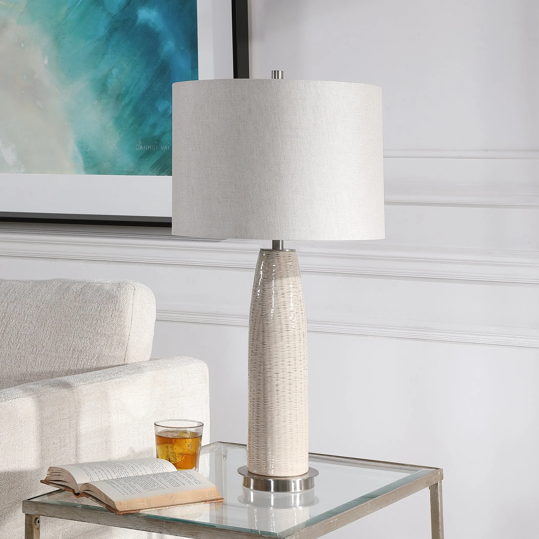 Uttermost Delgado Light Gray Table Lamp